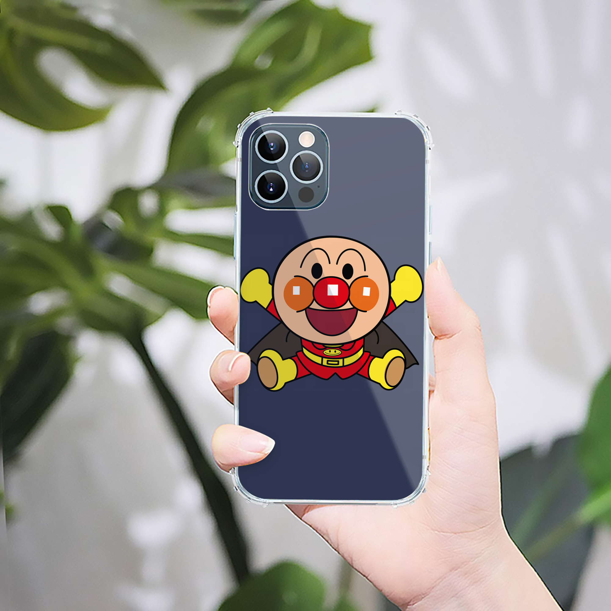 （画像用） アンパンマン Anpanman 【iPhone 12シリーズ対応】透明スマホケース（クリアソフトケース）